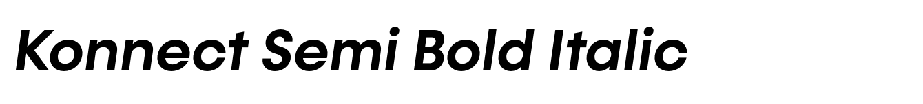 Konnect Semi Bold Italic